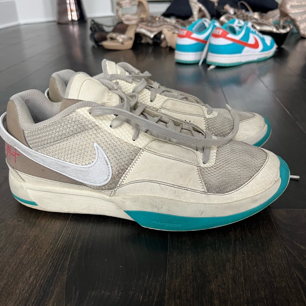Nike Ja 1 Seasonal Cream and Teal Shoes